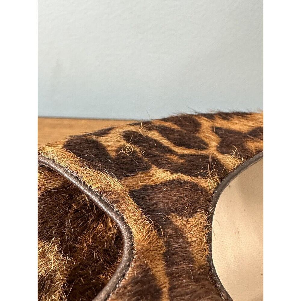 Michael Kors Womens Shoe Size 8.5 Peep Toe ANIMAL PRINT High Heel Wedge Pumps - Picture 11 of 12